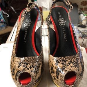Never WORN rock and Republic heels